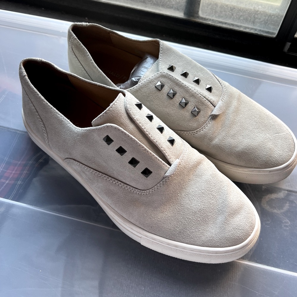 Donald J Pliner Mens Aryo-Cs Suede Low Top Slip On Fashion Sneakers Size 10